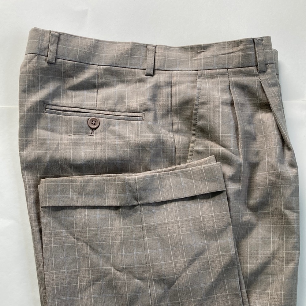 Bertucci Gray Windowpane Trouser 32W-30L